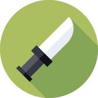 A knife is shown in a flat design vector