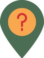 Question mark on green pin vector