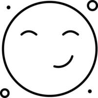 A smiling face with circles around it vector