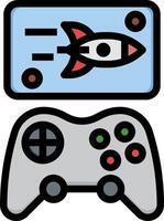 A game controller and a rocket vector