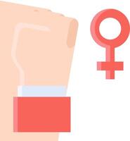 A fist with a female symbol and a fist with a male symbol vector
