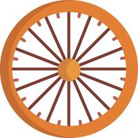 A wheel with a red and orange rim vector