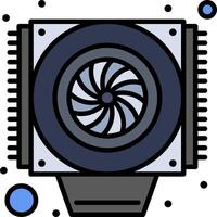 A computer fan with a blue and white background vector