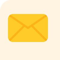 Email icon with yellow envelope vector