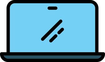 A laptop with a pen on it vector
