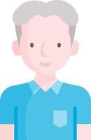 A man in a blue shirt with gray hair vector