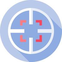 A flat icon of a crosshair in a circle vector
