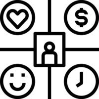 A black and white image of a person with a smiley face, a heart, and a vector
