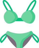 A bikini and a green bikini vector