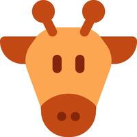 A giraffe head with two horns vector