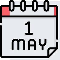 Calendar icon for may vector
