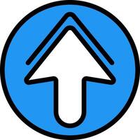 Up arrow icon vector