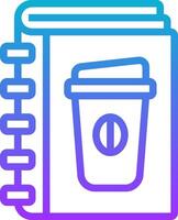 A notebook with a coffee cup icon vector