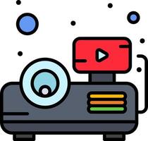 A projector with a camera and a microphone vector