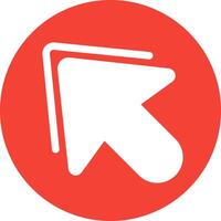 A red circle with an arrow pointing to the left vector