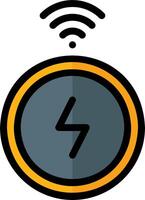 A wifi symbol with a lightning bolt on it vector