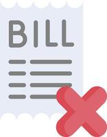 Bill with red cross vector