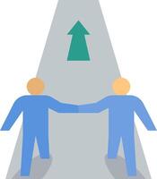 Two people are holding hands and walking down a road vector
