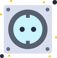 An icon of a power socket with a black and white dot vector