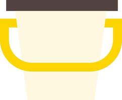 A cup with a handle and a lid vector