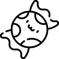 A black and white drawing of a candy vector