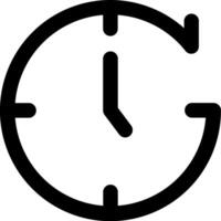 A clock icon with a circle around it vector