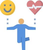 A man is jumping with a smiley face and a heart vector