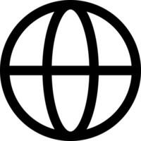 A black and white globe with a cross in the center vector