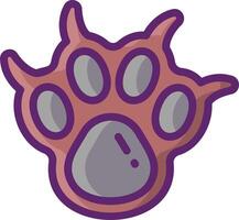 A cartoon paw with claws and claws vector