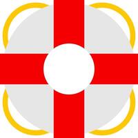 A red and white flag with a circle in the middle vector