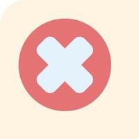 An x mark in a circle icon vector