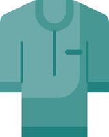 A blue shirt with a pocket on the front vector