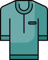A shirt with a pocket on the front vector