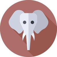 An elephant head in a flat design vector