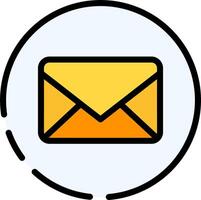 Email icon in circle vector