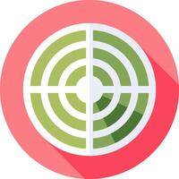 A flat icon of a target on a red circle vector