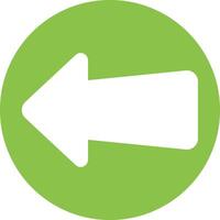 A green arrow pointing in the direction of an arrow vector