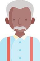 An old man with a mustache and suspenders vector