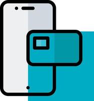 A smartphone with a credit card in it vector