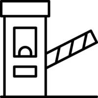 A black and white illustration of a traffic light vector