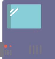 A purple computer with a screen and a mouse vector