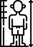 A man standing in front of a ladder vector