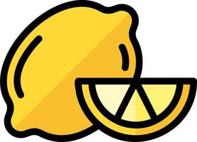A lemon and a slice of lemon vector