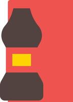 A red and yellow bottle with a yellow stripe vector