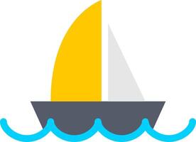 A sailboat floating in the ocean vector