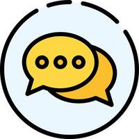 A yellow speech bubble icon on a white background vector