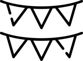 Two black and white bunting flags on a white background vector