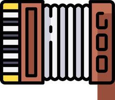 An accordion icon on a white background vector