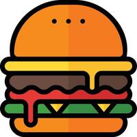 A hamburger icon with a lot of sauce vector