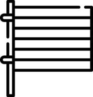 A black and white flag with a white background vector